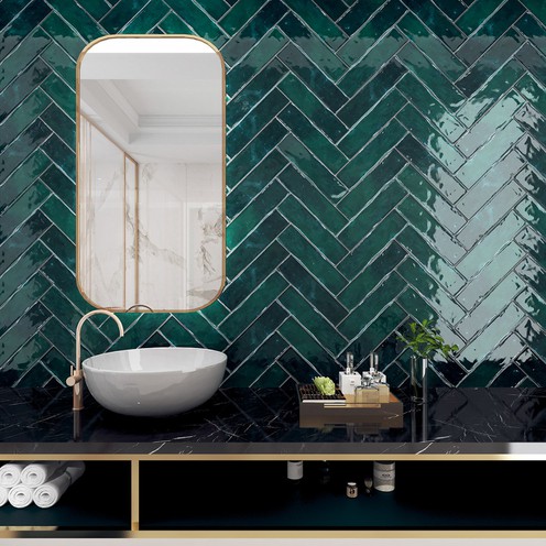 Handmade wall tiles diagonal placement Handmade wall tiles diagonal placement